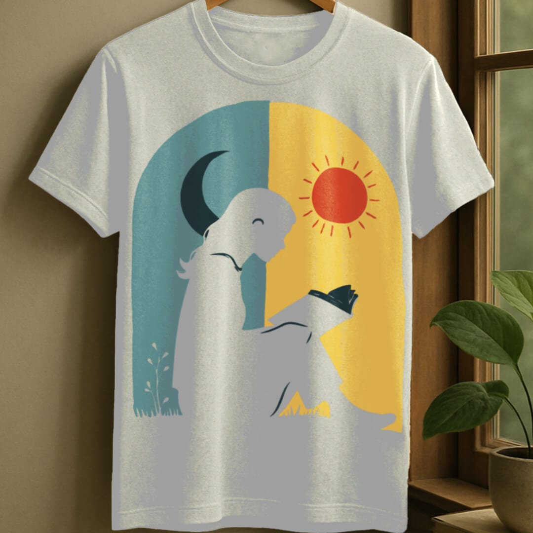 White / S Day and night t-shirt