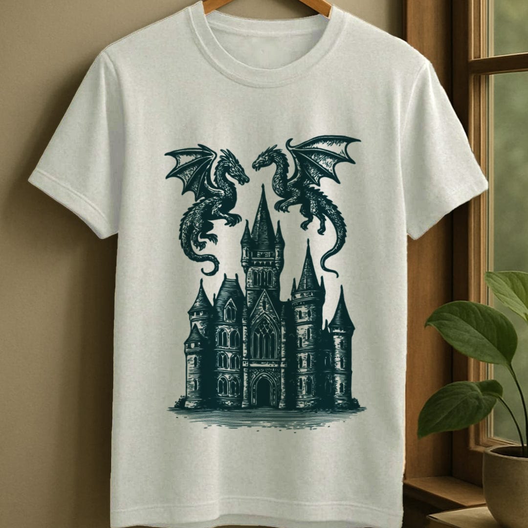 White / S Dragons of dark academia t-shirt