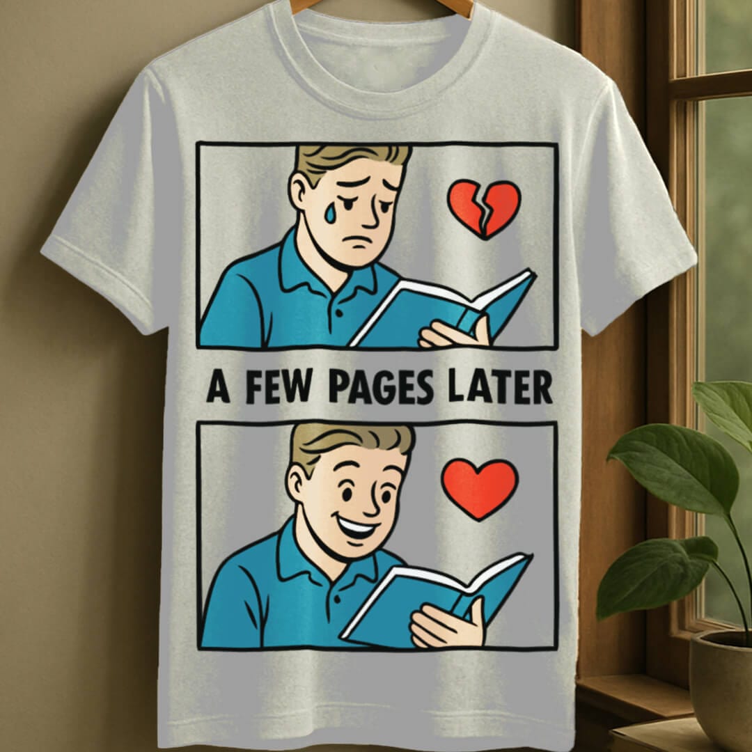 White / S Emotion comic t-shirt
