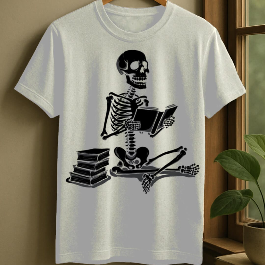White / S Grinning scholar t-shirt