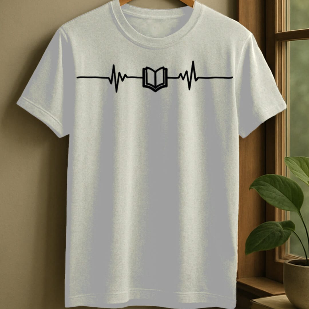 White / S Heartbeat t-shirt