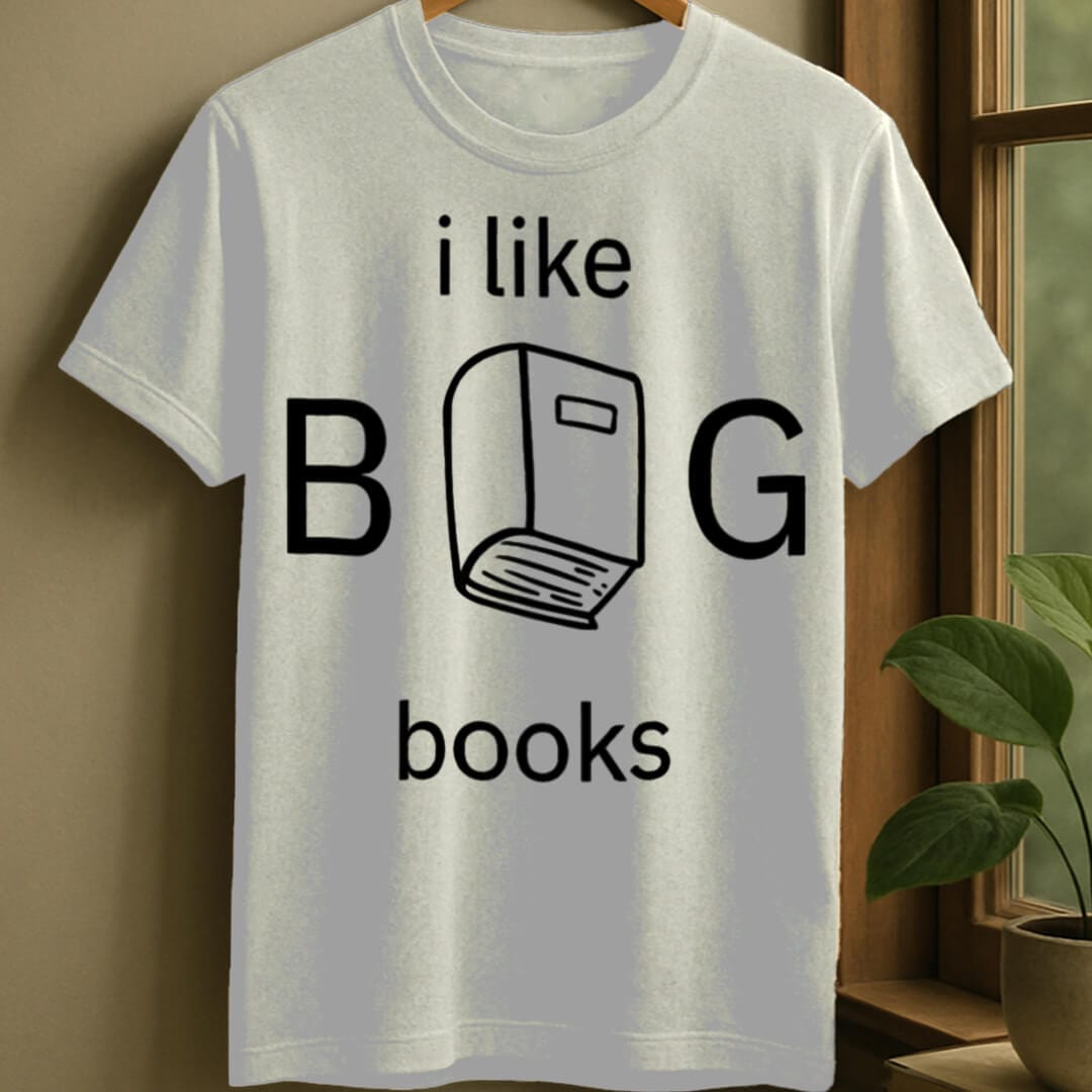 White / S I like BIG books t-shirt