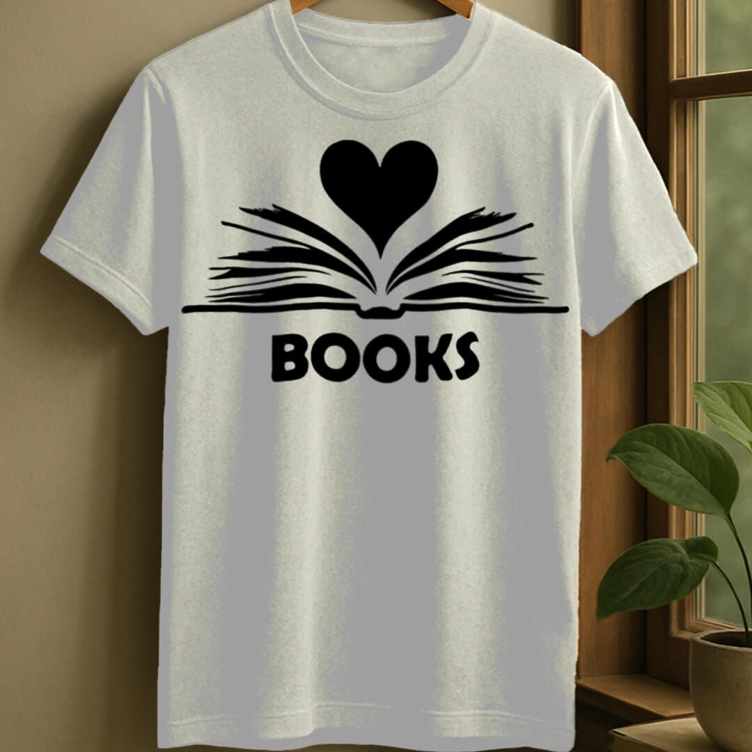 White / S I love reading t-shirt