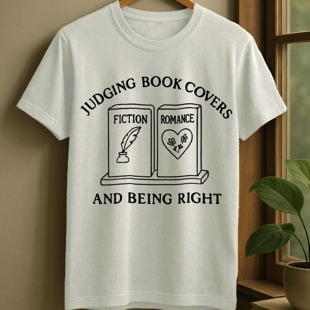 White / S Judging book covers t-shirt