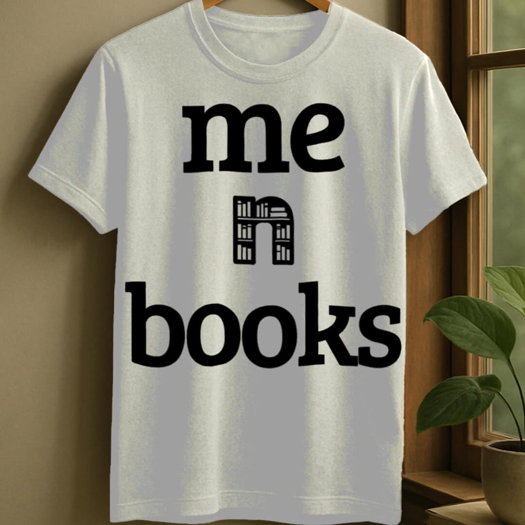 White / S Me and books t-shirt