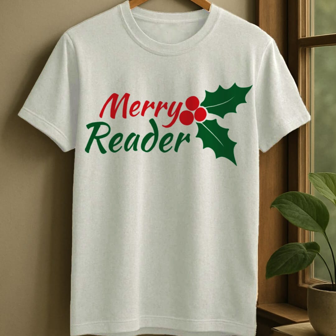 White / S Merry reader t-shirt