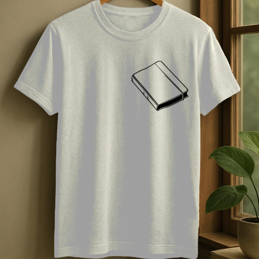 White / S Minimalistic book t-shirt