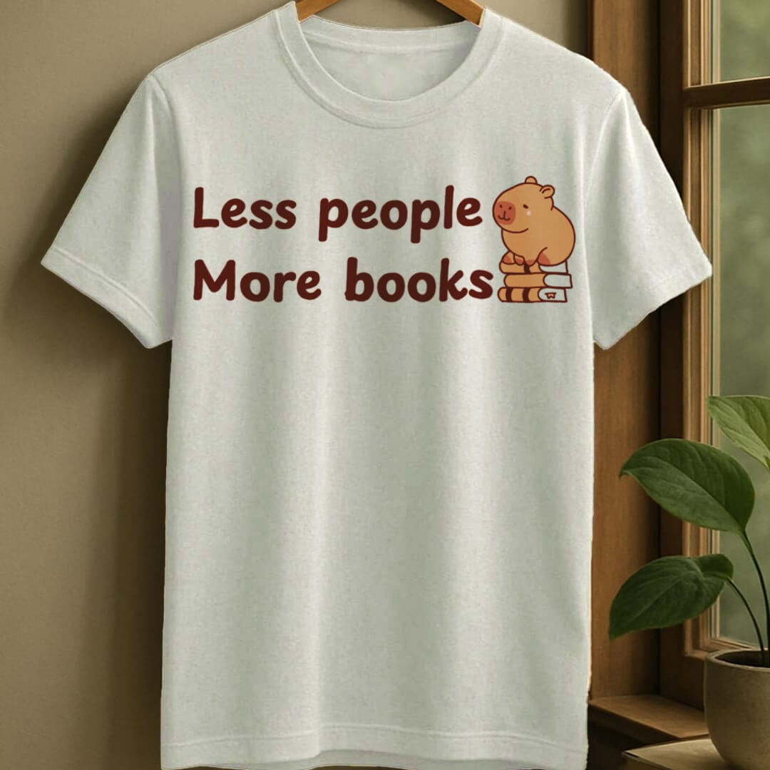 White / S More books t-shirt