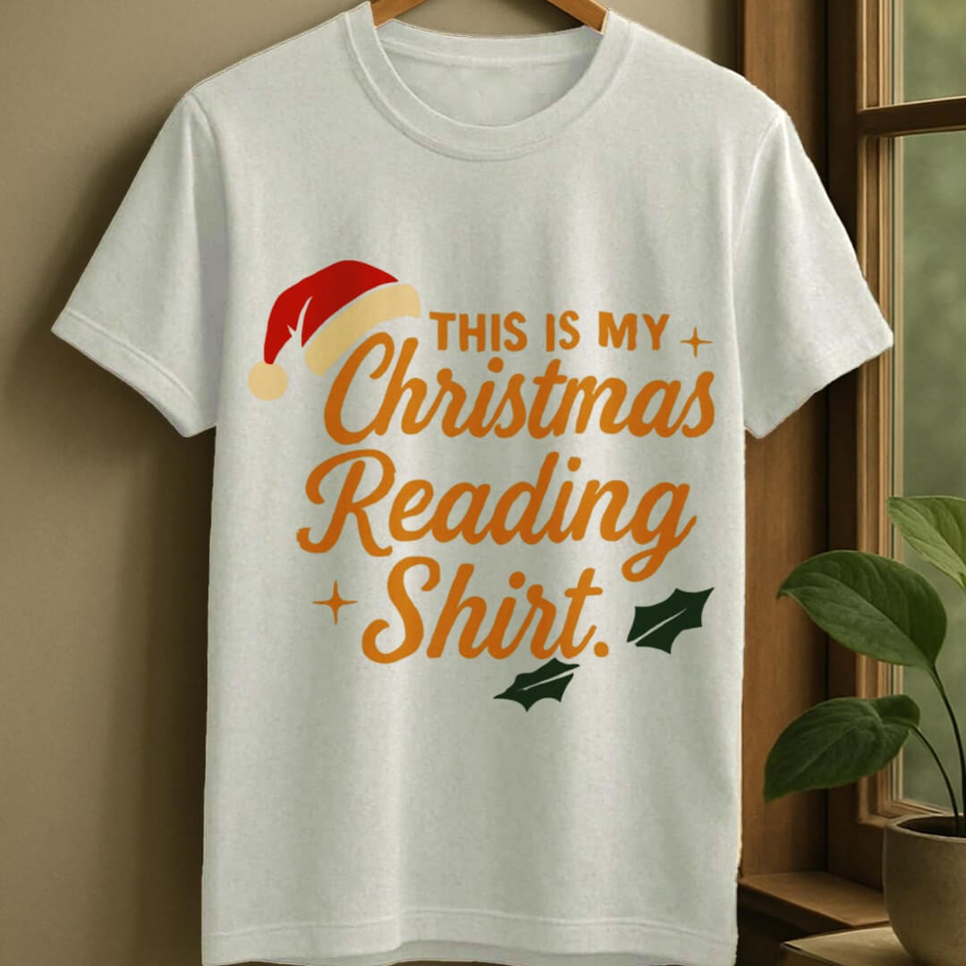 White / S My christmas reading t-shirt