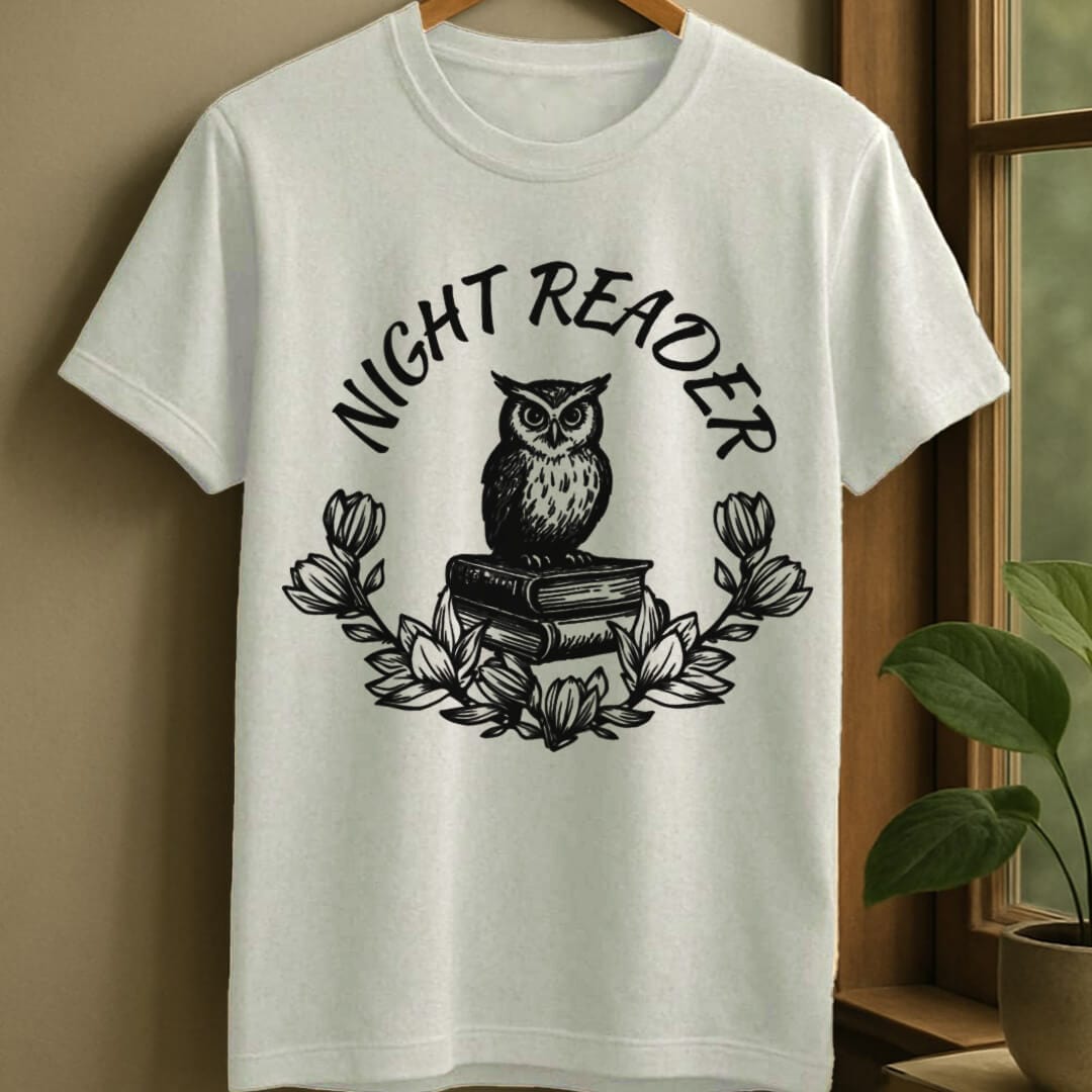 White / S Night reader t-shirt