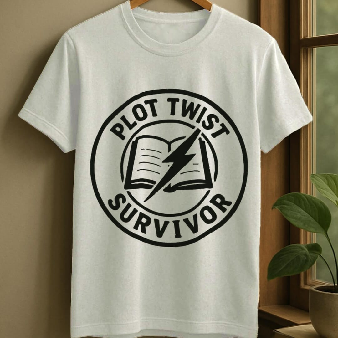 White / S Plot twist survivor t-shirt