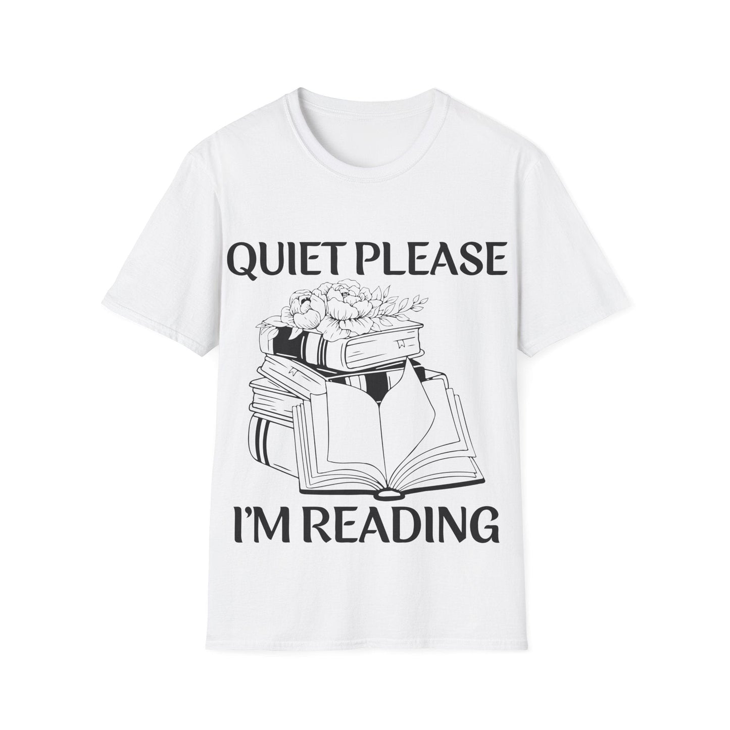 White / S Quiet please t-shirt