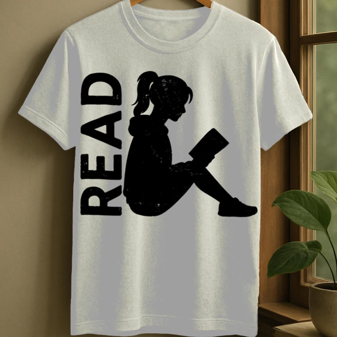 White / S Read silhouette t-shirt