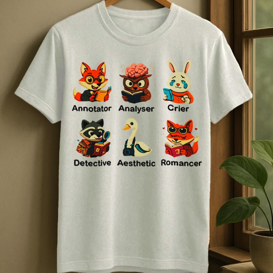 White / S Reader class t-shirt