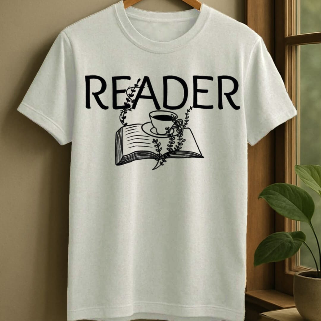 White / S Reader t-shirt