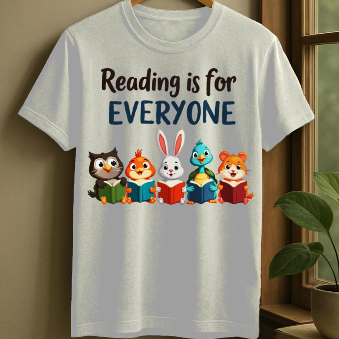 White / S Reading fun t-shirt