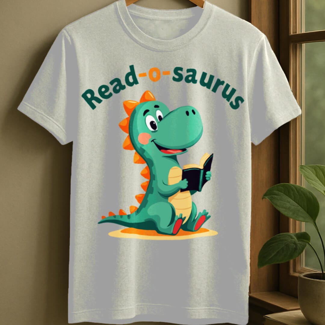 White / S Readosaurus t-shirt