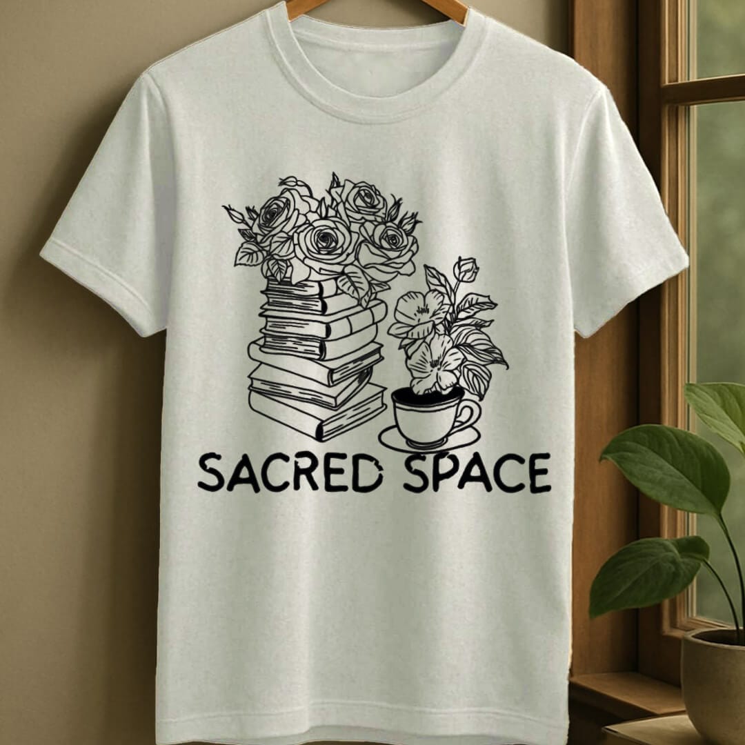 White / S Sacred space t-shirt