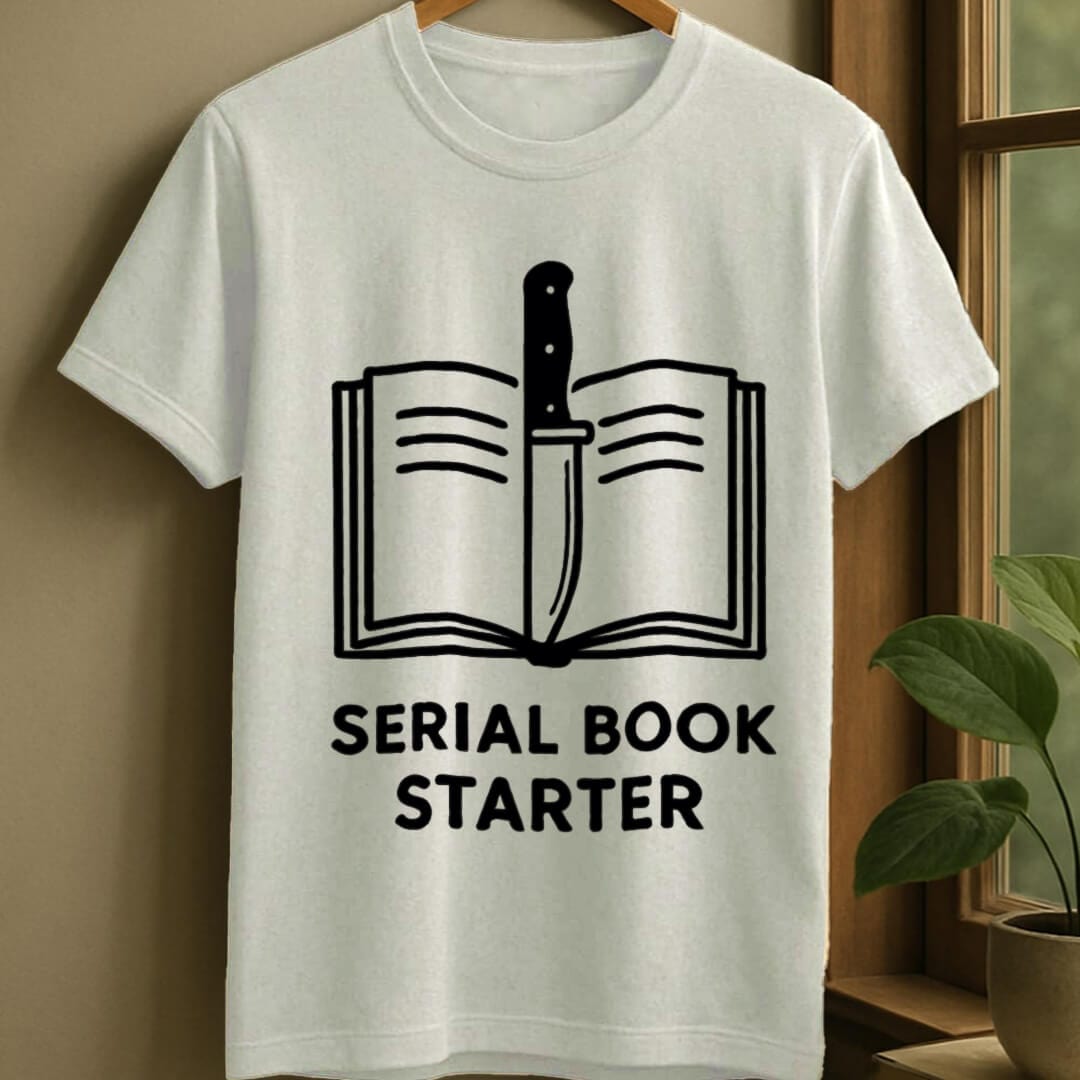 White / S Serial book starter t-shirt