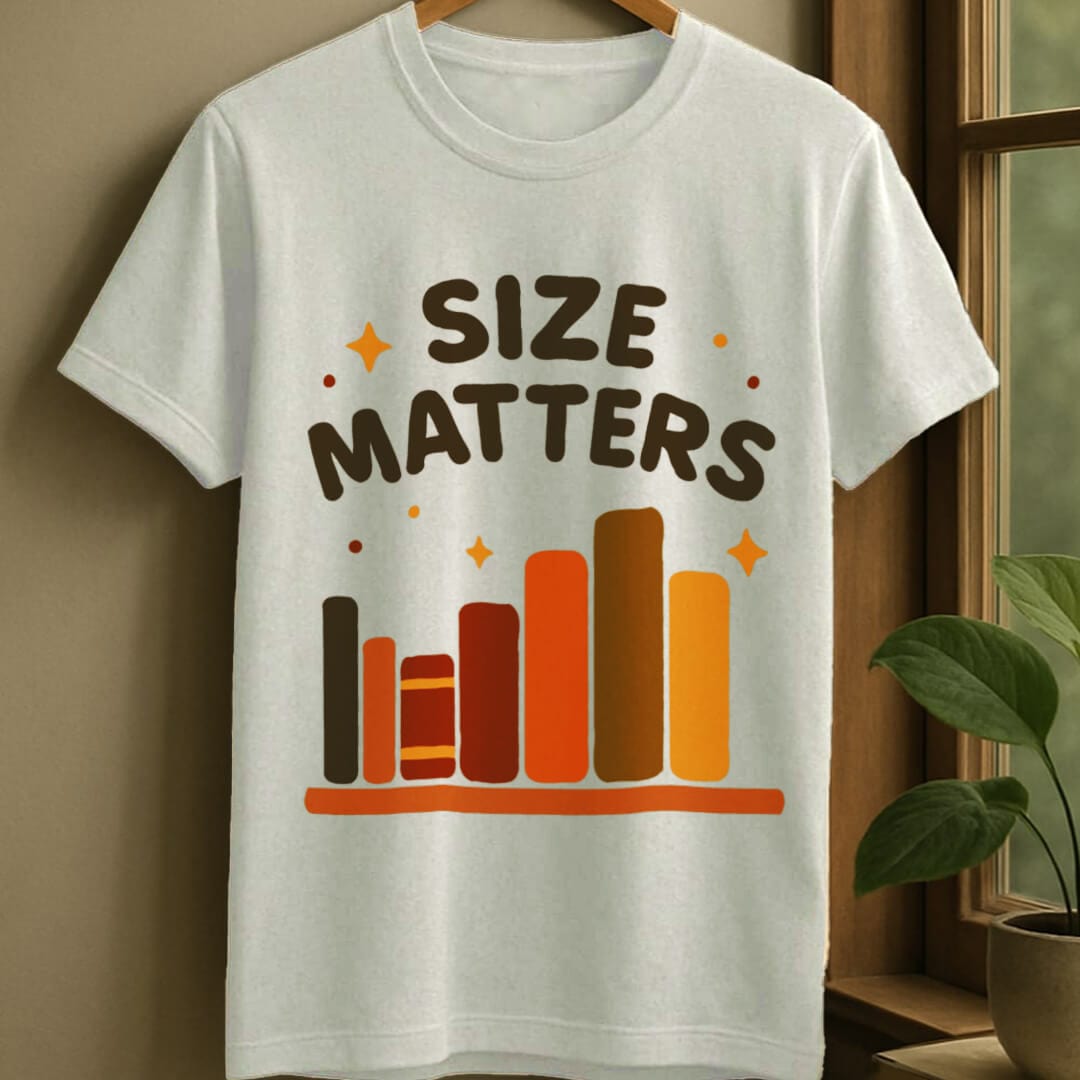 White / S Size matters t-shirt