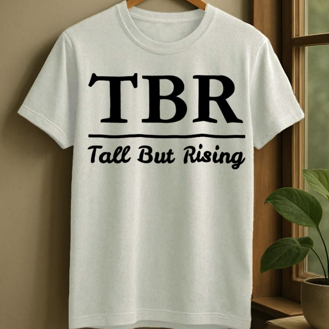 White / S TBR tall but rising t-shirt