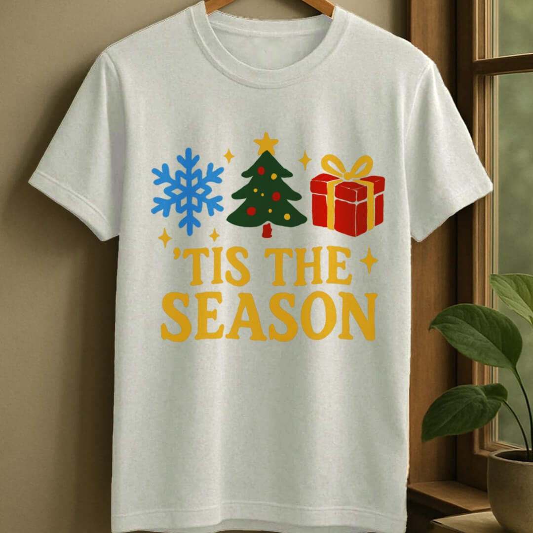 White / S Tis the season t-shirt