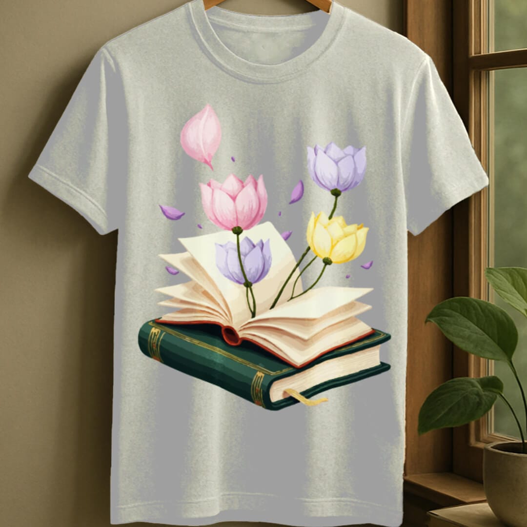 White / S Vintage book t-shirt