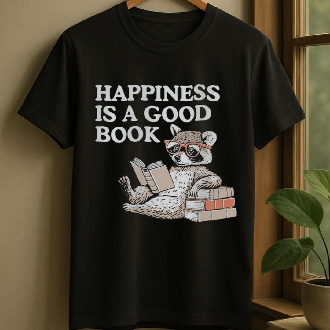 Black / S A good book t-shirt