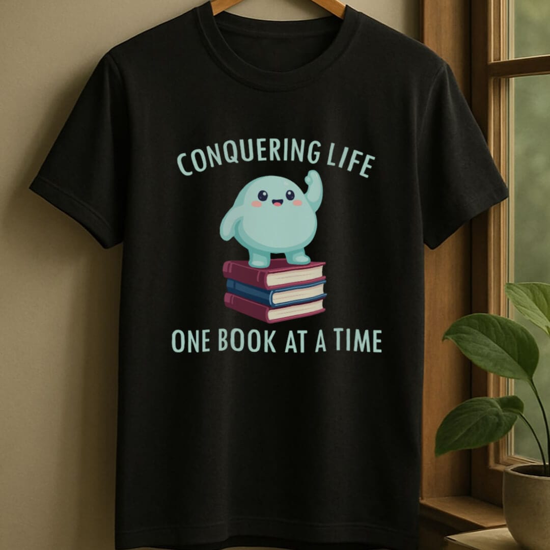 Black / S Book conqueror t-shirt