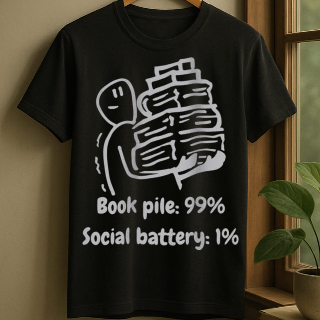 Black / S Book energy t-shirt