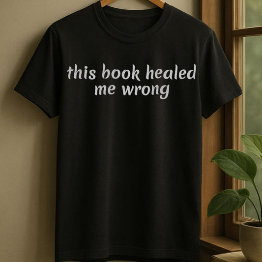Black / S Book healing t-shirt
