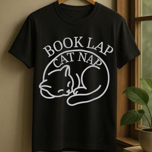 Black / S Book lap t-shirt