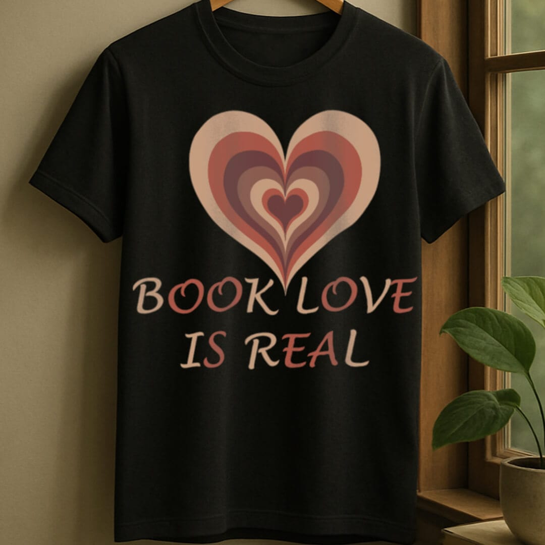 Black / S Book love is real t-shirt