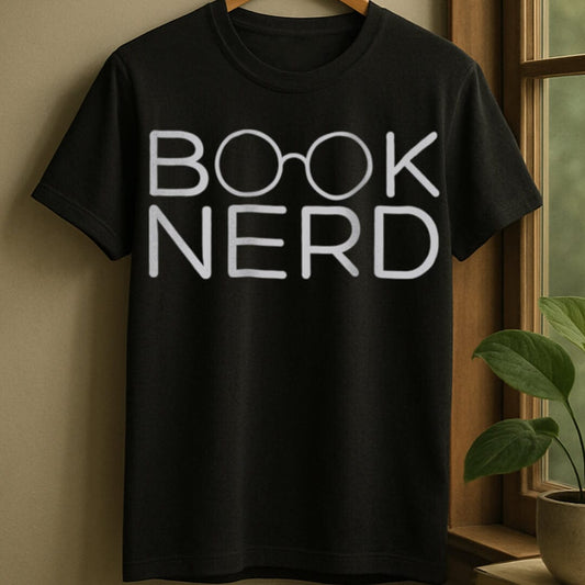 Black / S Book nerd t-shirt