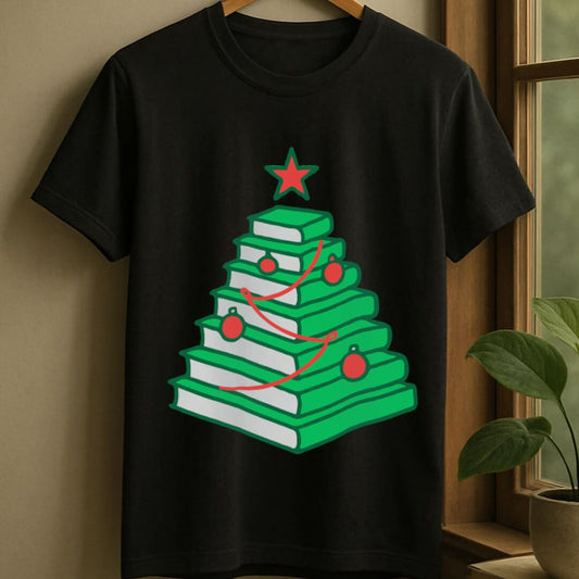 Black / S Book tree t-shirt