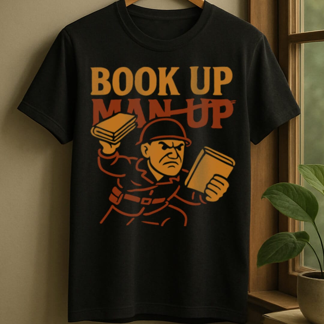 Black / S Book up t-shirt