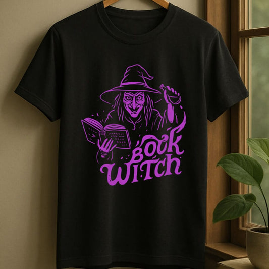 Black / S Book witch t-shirt