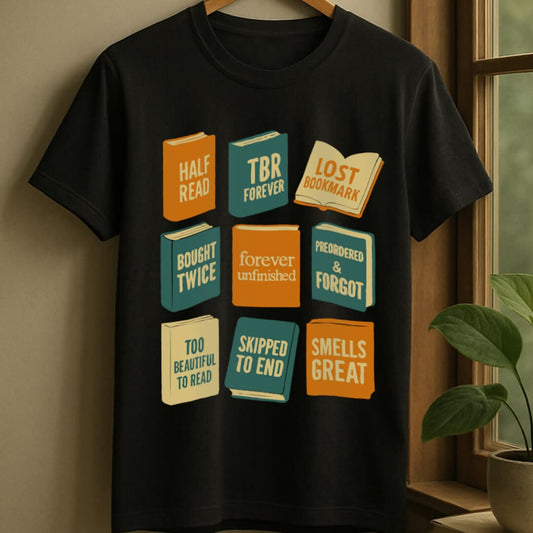 Black / S Bookish chaos t-shirt