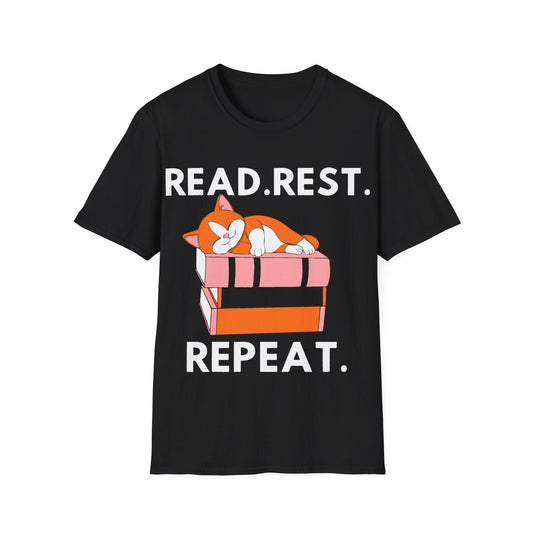 Black / S Cat sleeping t-shirt