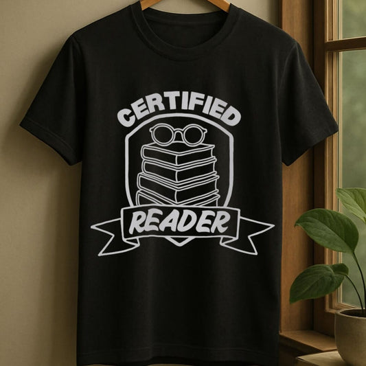 Black / S Certified reader t-shirt