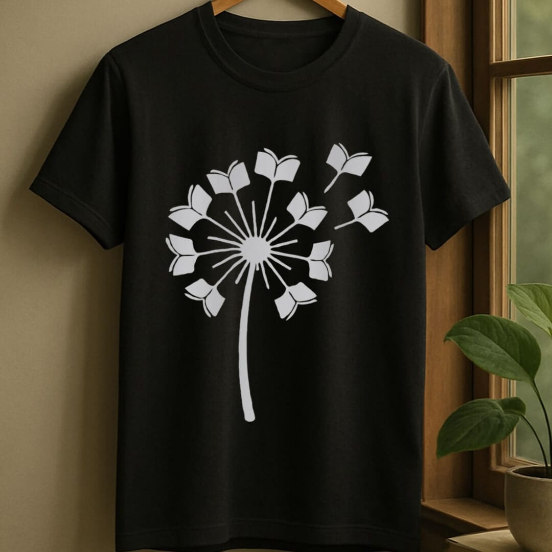 Black / S Dandelion t-shirt