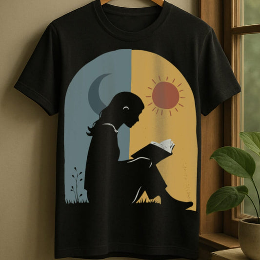Black / S Day and night t-shirt