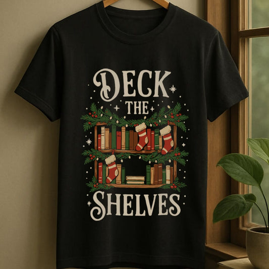 Black / S Deck the shelves t-shirt