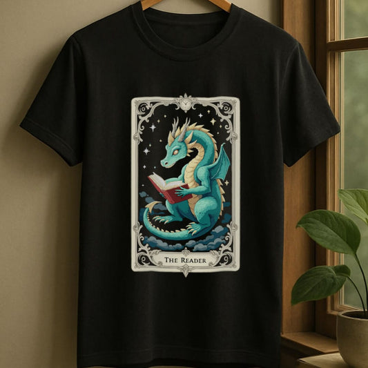 Black / S Dragon tarot card t-shirt