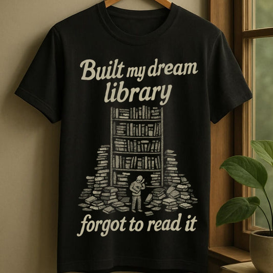 Black / S Dream library reality check t-shirt