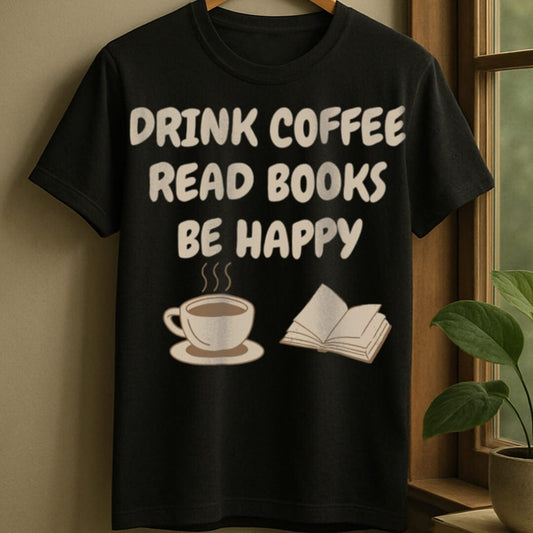 Black / S Drink and read t-shirt