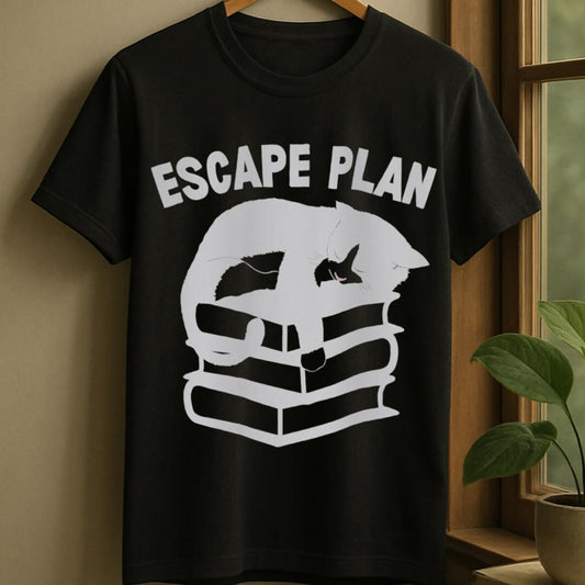 Black / S Escape plan t-shirt
