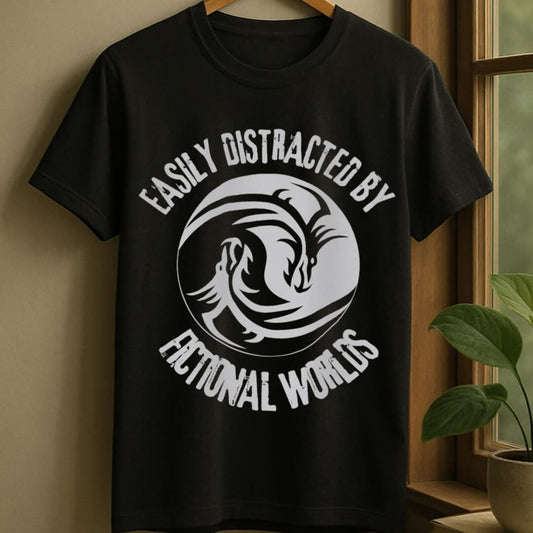 Black / S Fiction distracted t-shirt