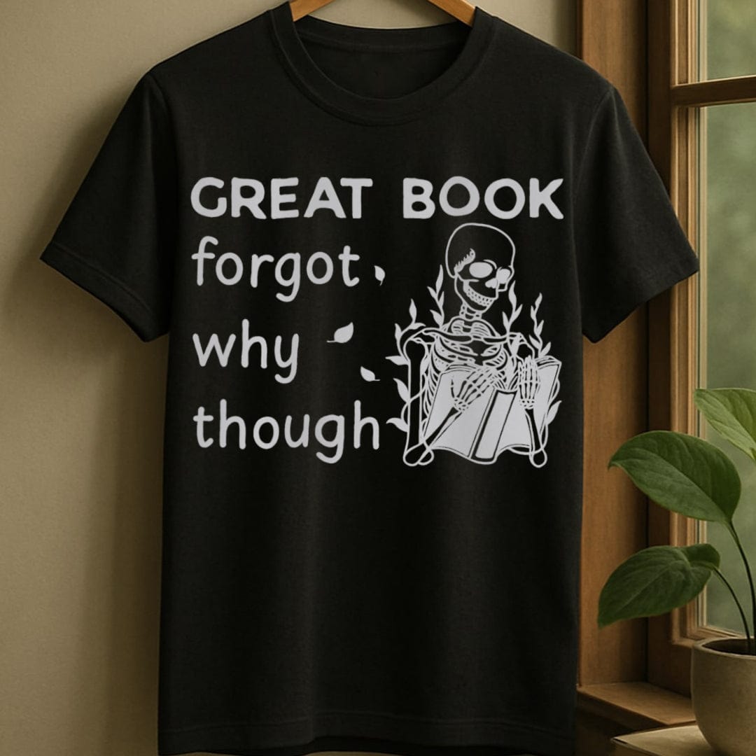 Black / S Funny forgetful reader t-shirt