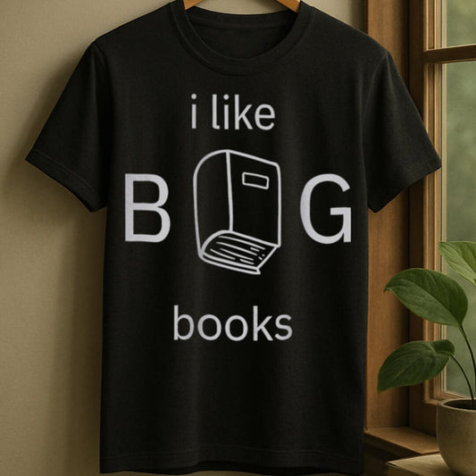 Black / S I like BIG books t-shirt